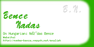 bence nadas business card